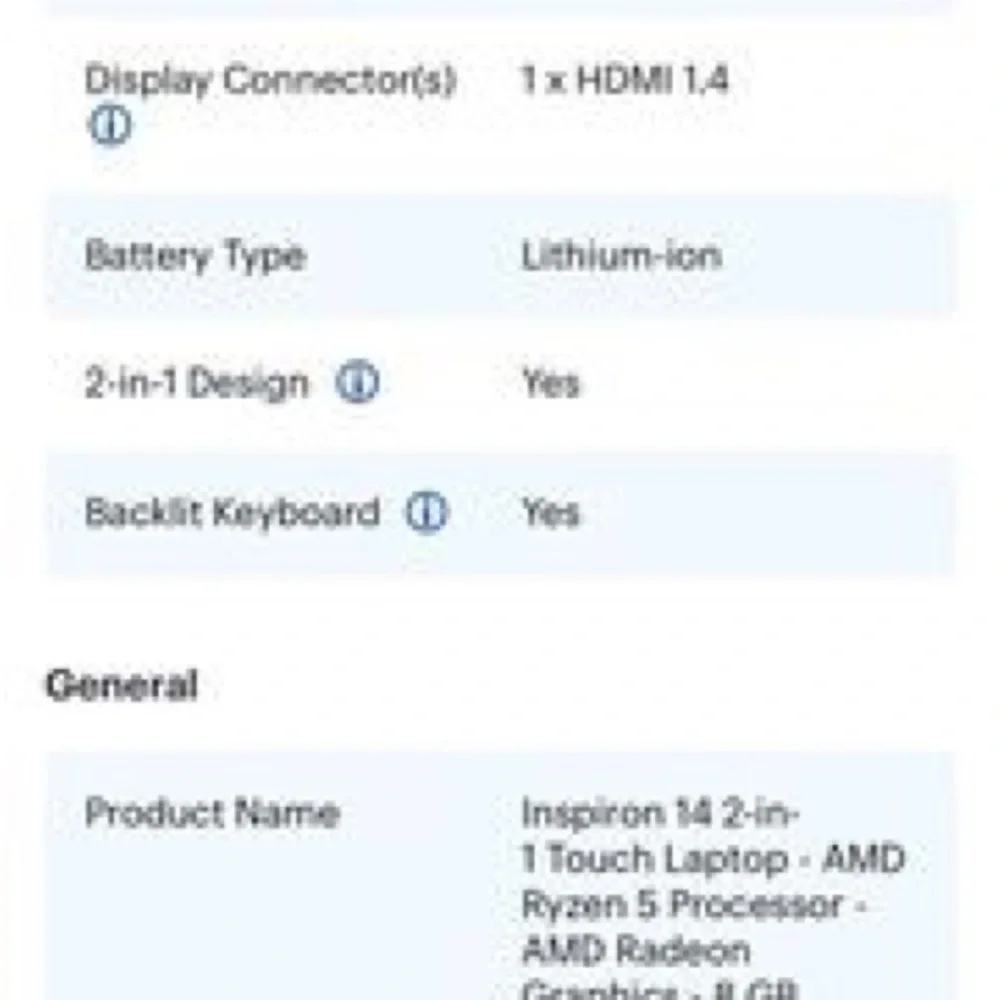 Dell 14” 2-in-1 Laptop